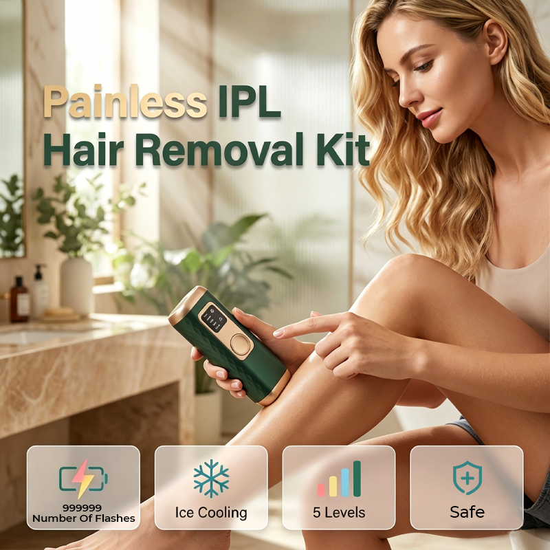 IPL Haarentfernungsgerät mit Kühlfunktion für dauerhafte Haarreduzierung