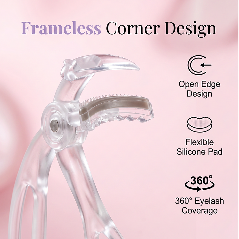 Professionelle Wimpernzange mit Silikonpolster – Rahmenloses Weitwinkel-Design