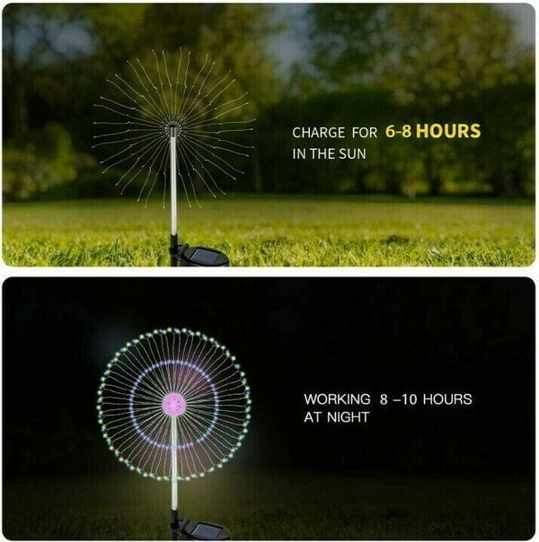 Solar LED Lichterkette für Garten - 90 LEDs mit 2 Modi IP65