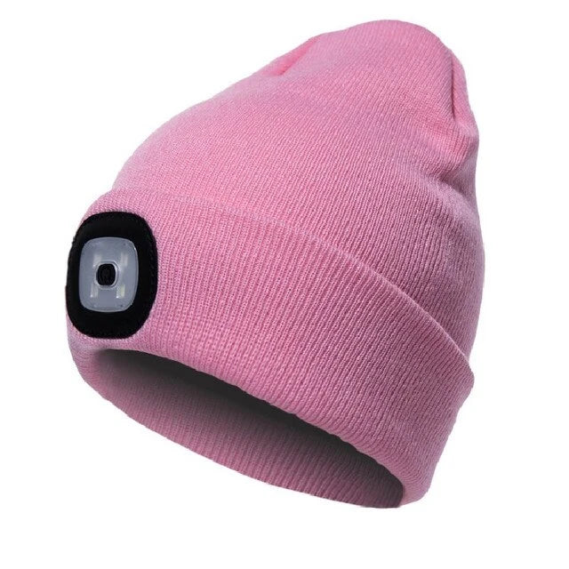 Beanie Mütze mit LED-Licht – warm und beleuchtet für draußen