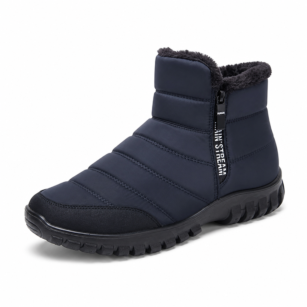 Wasserdichte Winterstiefeletten mit Plateausohle und Reißverschluss