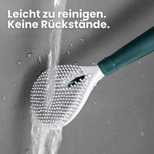 WC-Bürste mit integriertem Reinigungsmittelspender & Wandhalterung