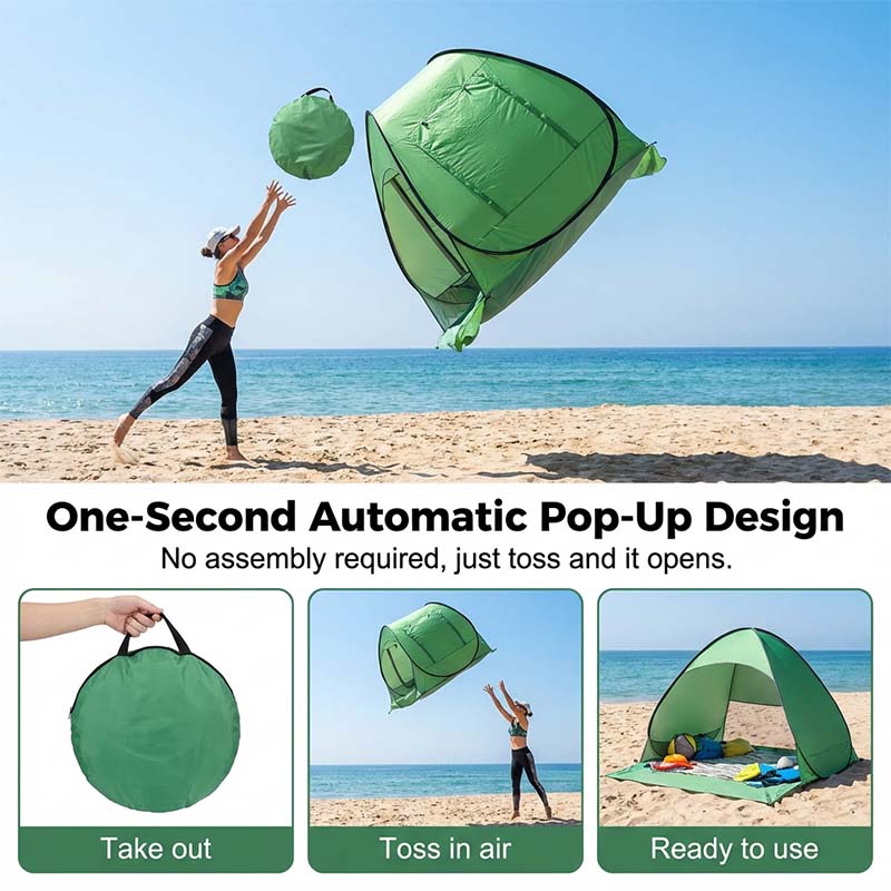 Pop-Up Strandmuschel mit UV-Schutz - Ultraleicht & Sekundenschnell