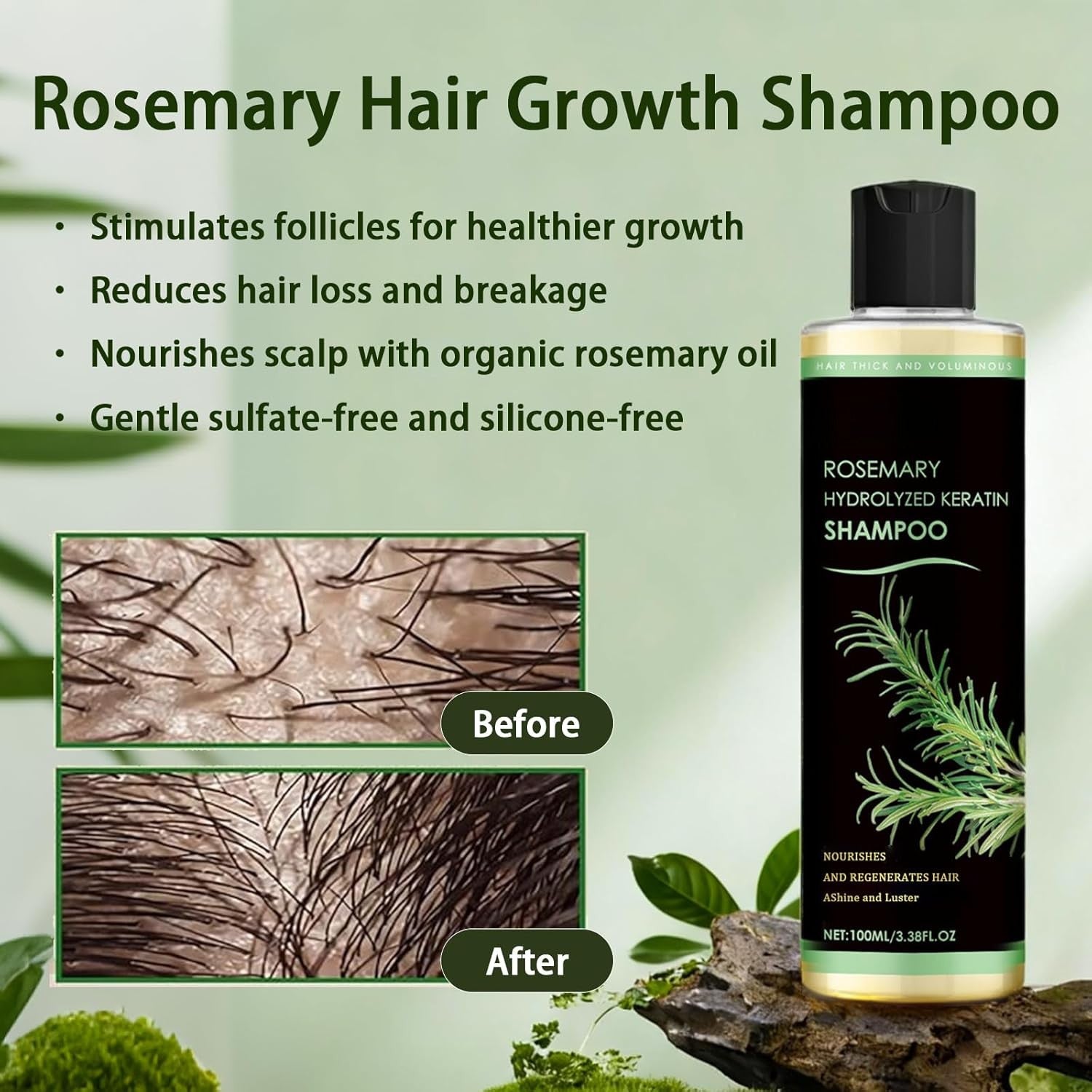 Haarserum mit Rosmarin und Keratin für mehr Volumen und Haarwachstum