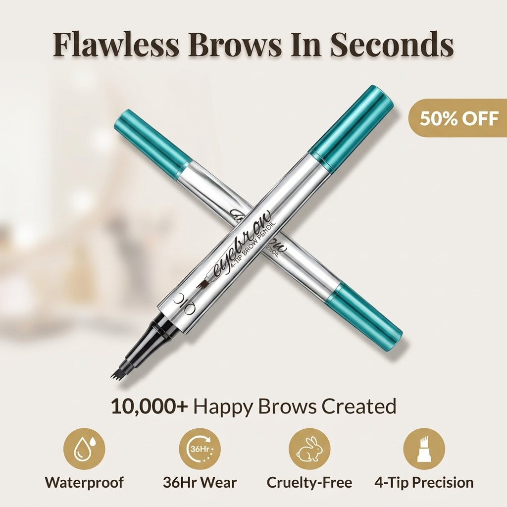 Augenbrauenstift mit 4-Zinken-Spitze – Wasserfester Microblading Stift