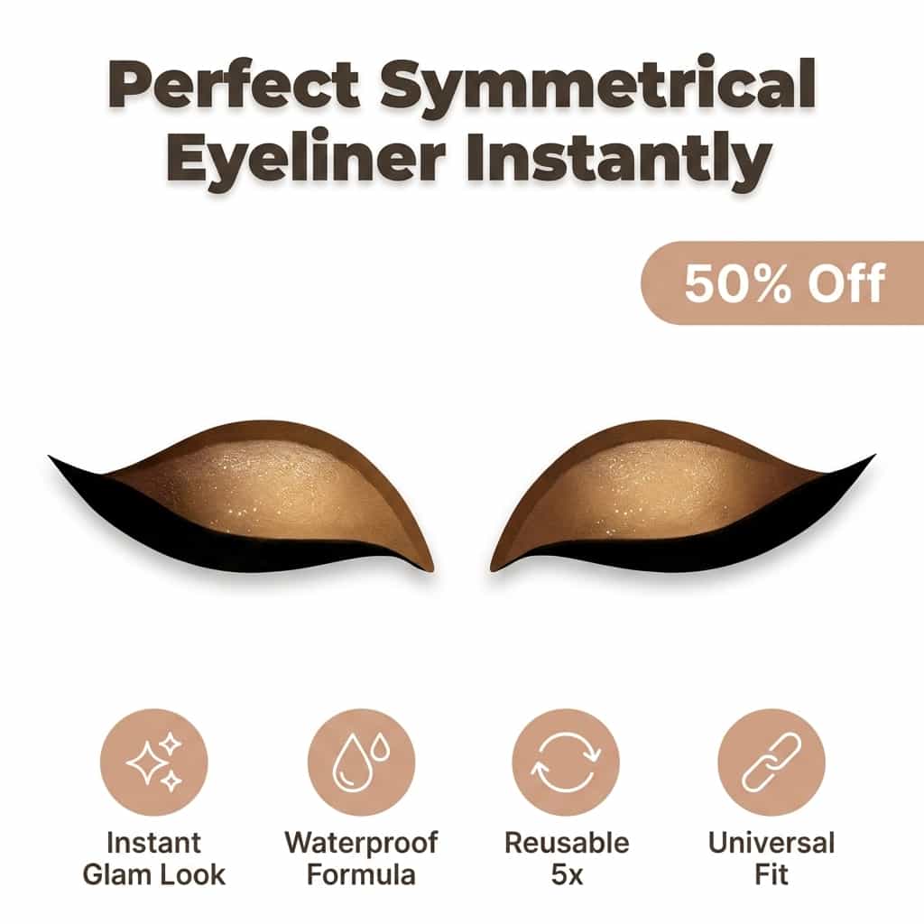 Wiederverwendbare Eyeliner Sticker – Symmetrischer Look für alle Augenformen