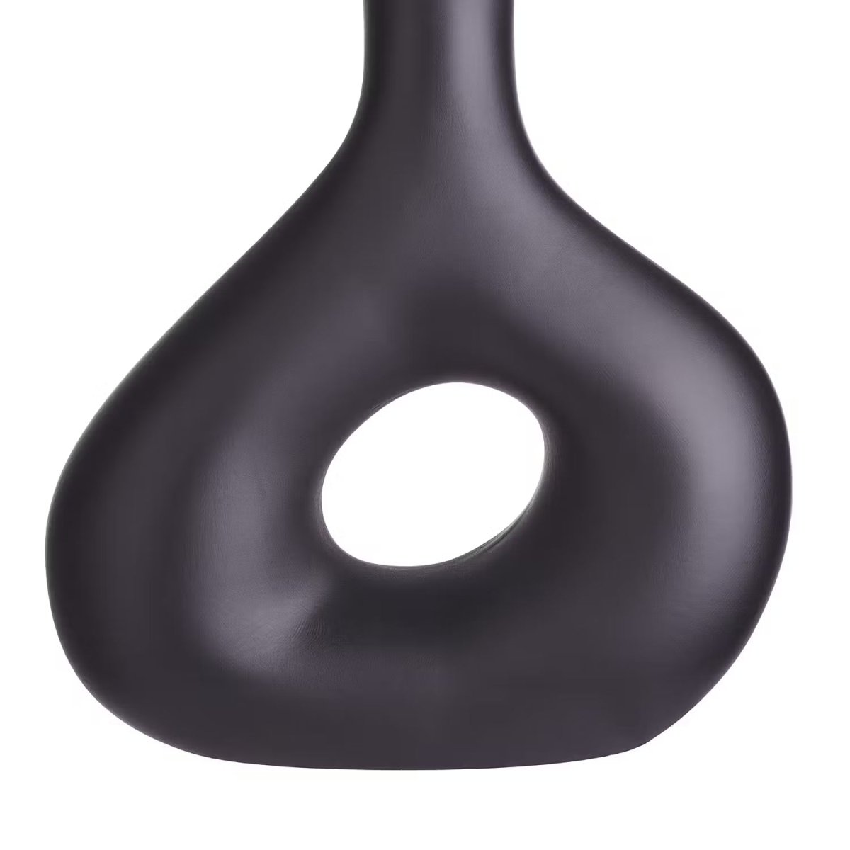Tischleuchte mit Keramikfuß und Stoffschirm – Industrial Design