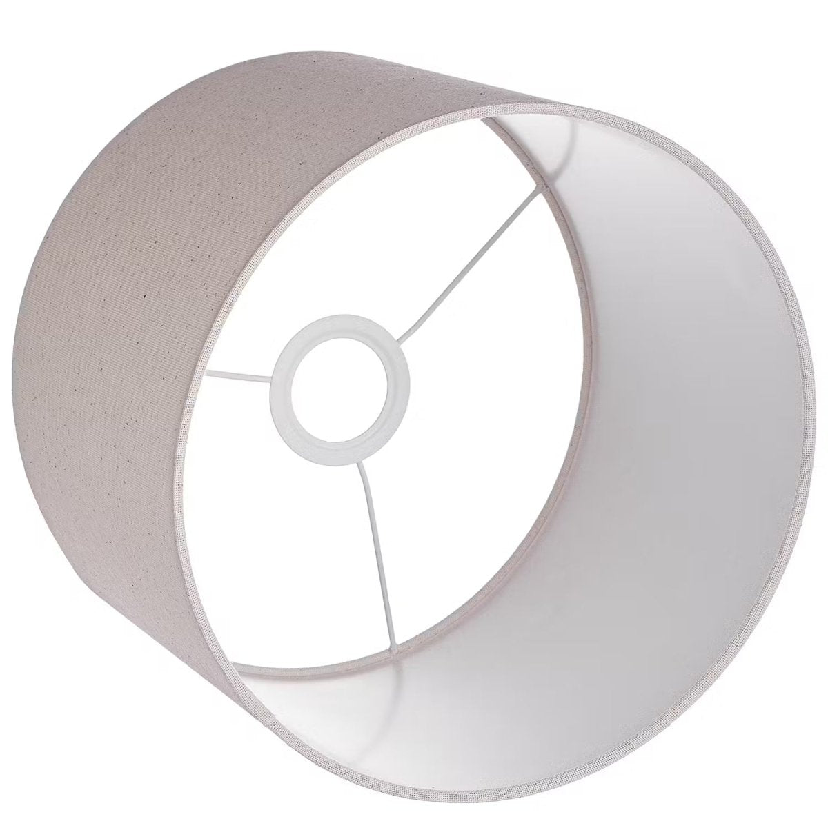 Tischleuchte mit Keramikfuß und Stoffschirm – Industrial Design