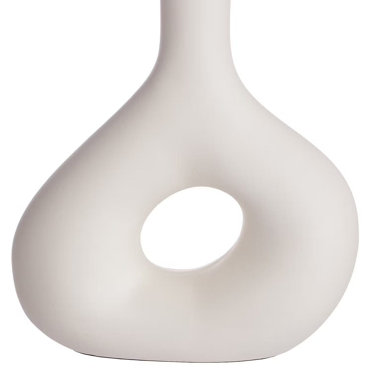 Tischleuchte mit Keramikfuß und Stoffschirm – Industrial Design