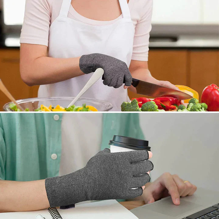 Kompressionshandschuhe mit offenen Fingerkuppen – Wärmend & Atmungsaktiv