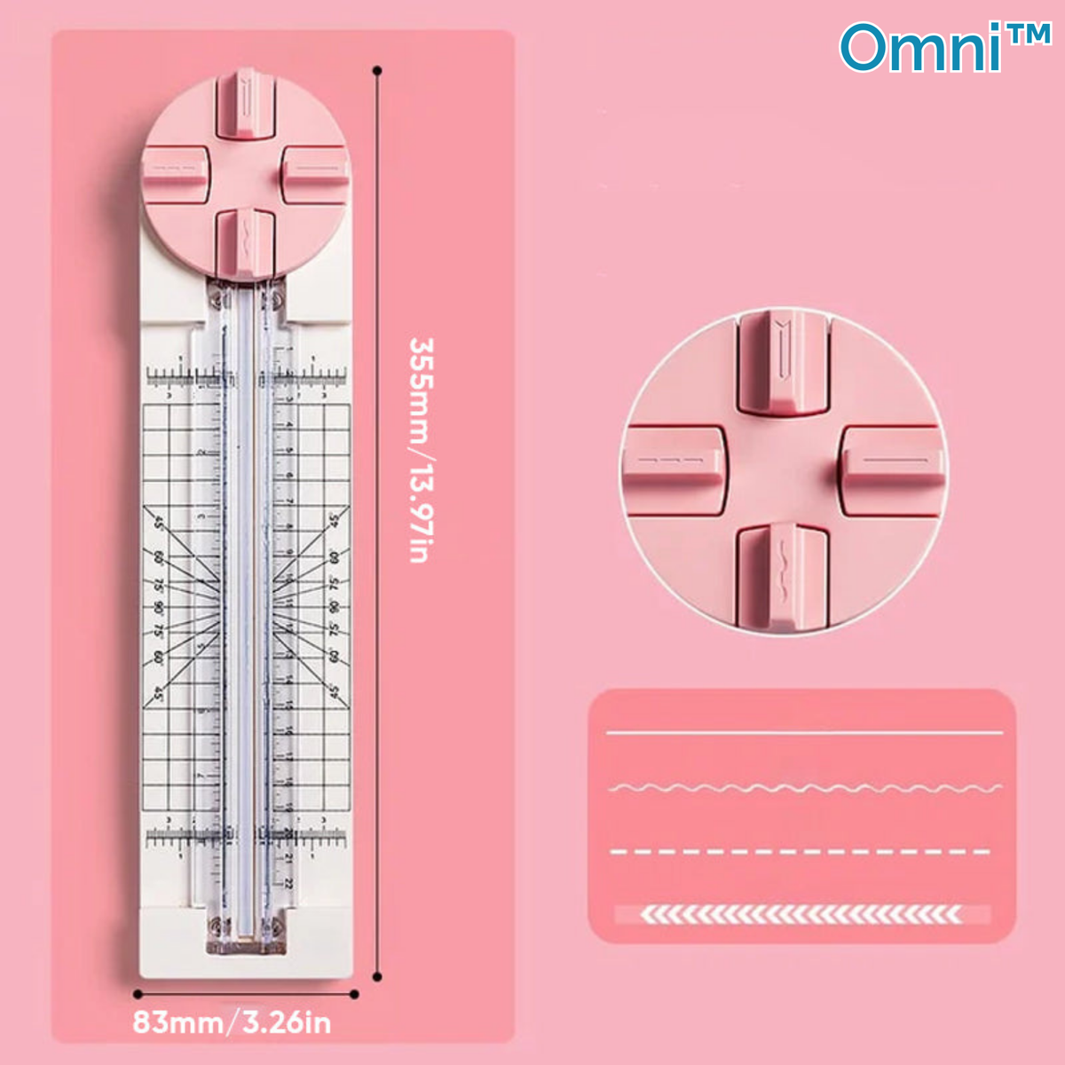 4-in-1 Papierschneider – Gerade, Kurven, Falz & gestrichelte Schnitte