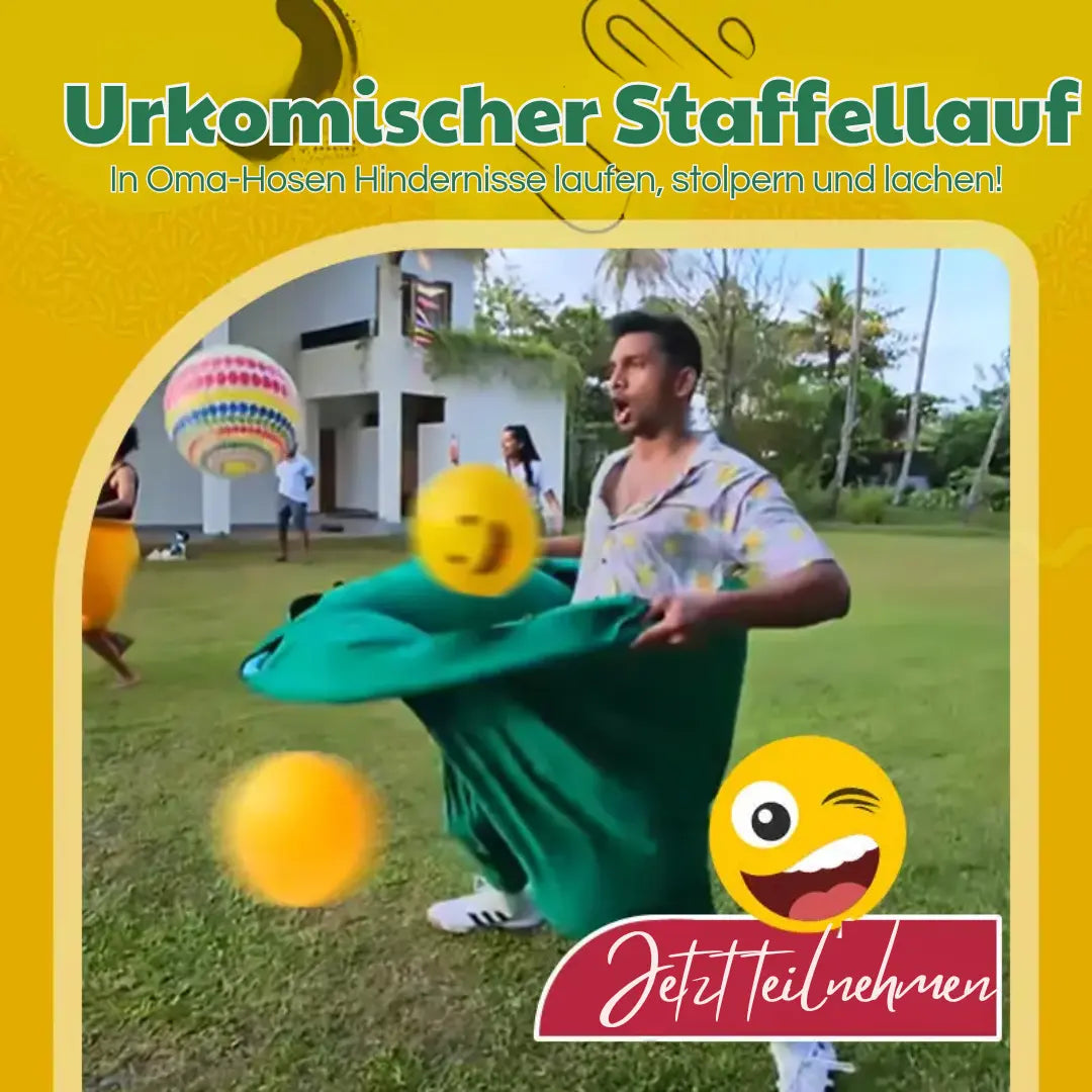 Fanghosen Spiel mit Bällen - Lustiges Bewegungsspiel für Familien