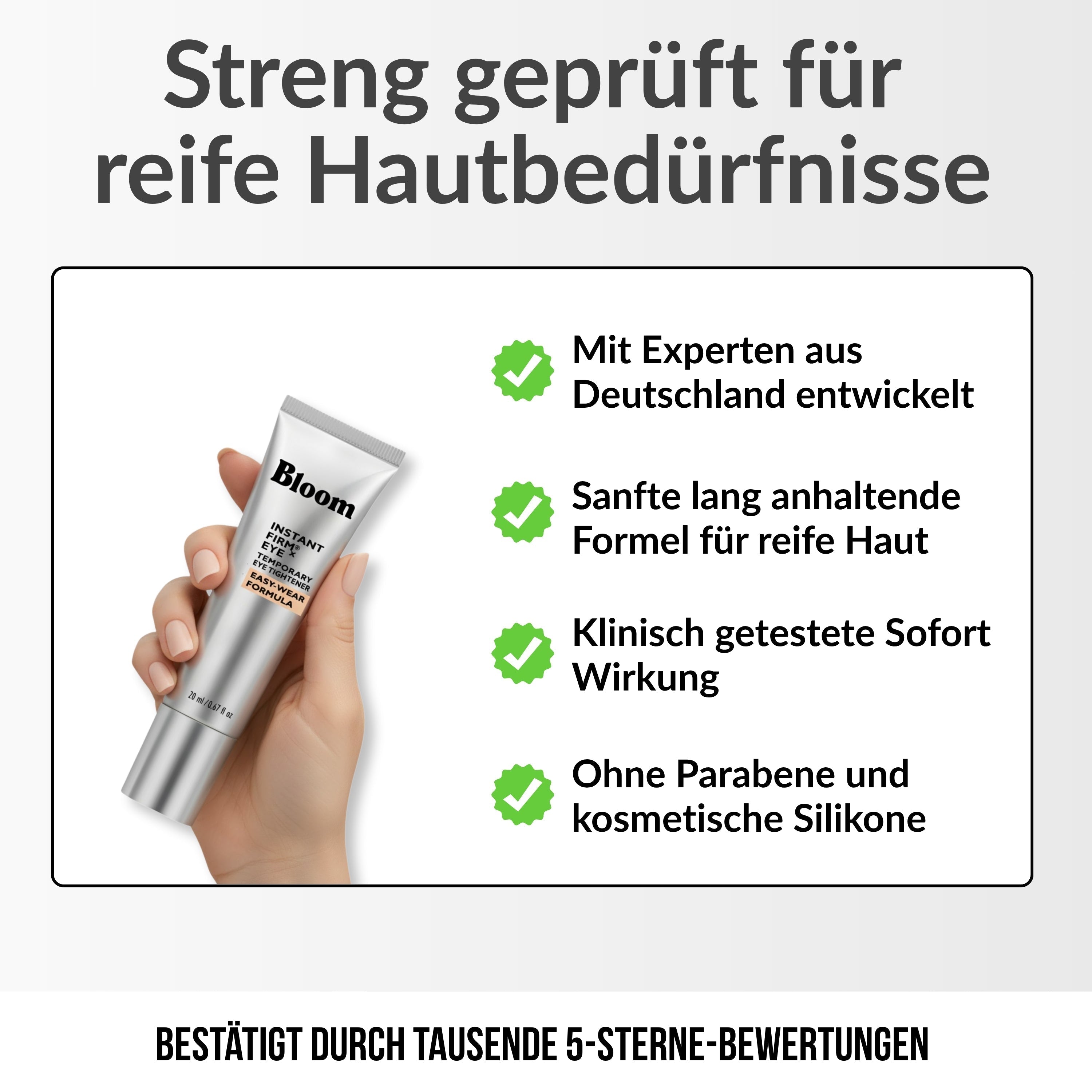 Augencreme für reife Haut ab 40 – Straffende Feuchtigkeitspflege gegen Falten