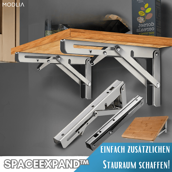 Edelstahl Regalträger verstellbar - Platzsparende Wandmontage Küche Bad