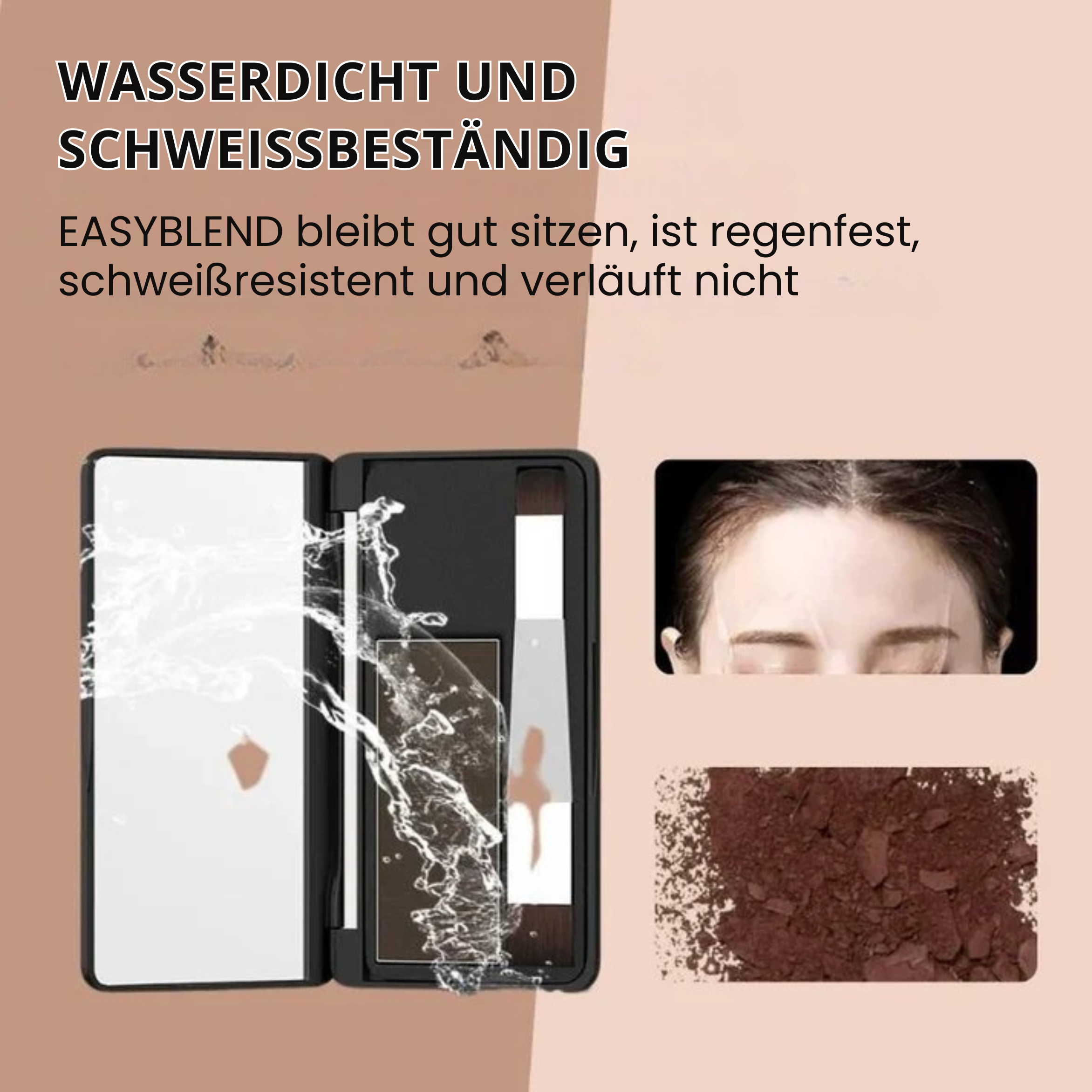 Haaransatz Puder - Natürliche Haarlinie Abdeckung für alle Haartypen
