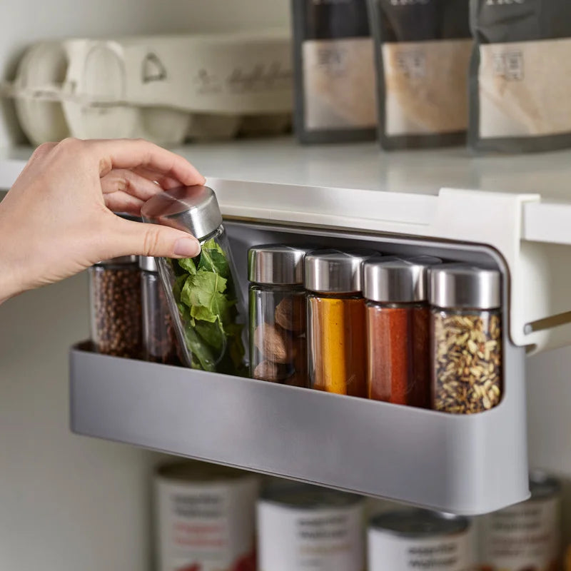 Gewürzregal ohne Bohren – Küchen-Organizer für bis zu 8 Gläser