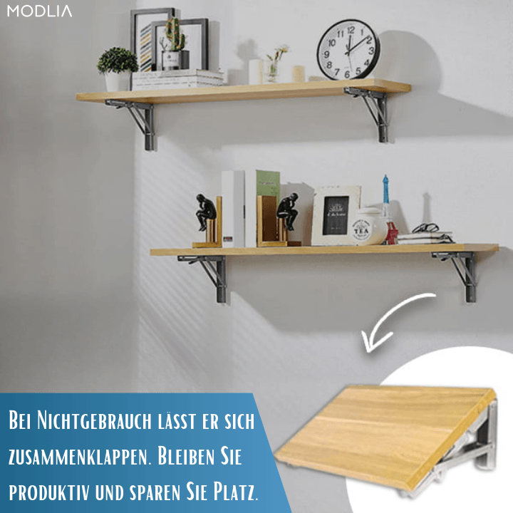 Edelstahl Regalträger verstellbar - Platzsparende Wandmontage Küche Bad