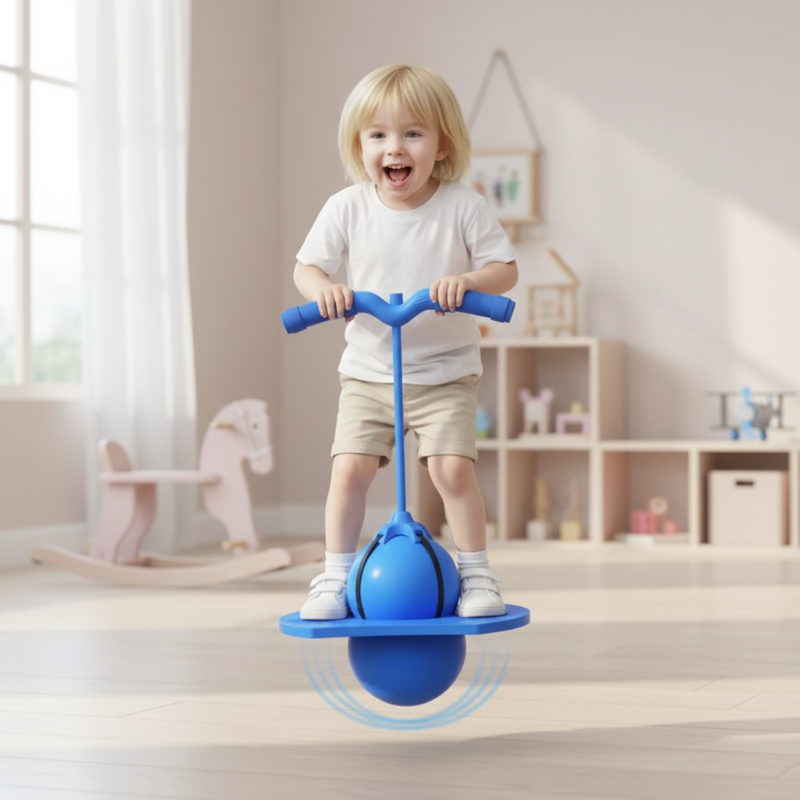 Pogo Ball Hüpfball mit Plattform für Kinder Balance Training