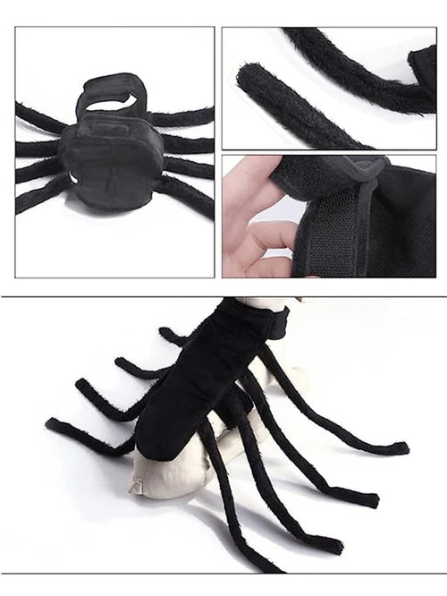 Halloween Hundekostüm Spinne mit Verstellbarem Klettverschluss