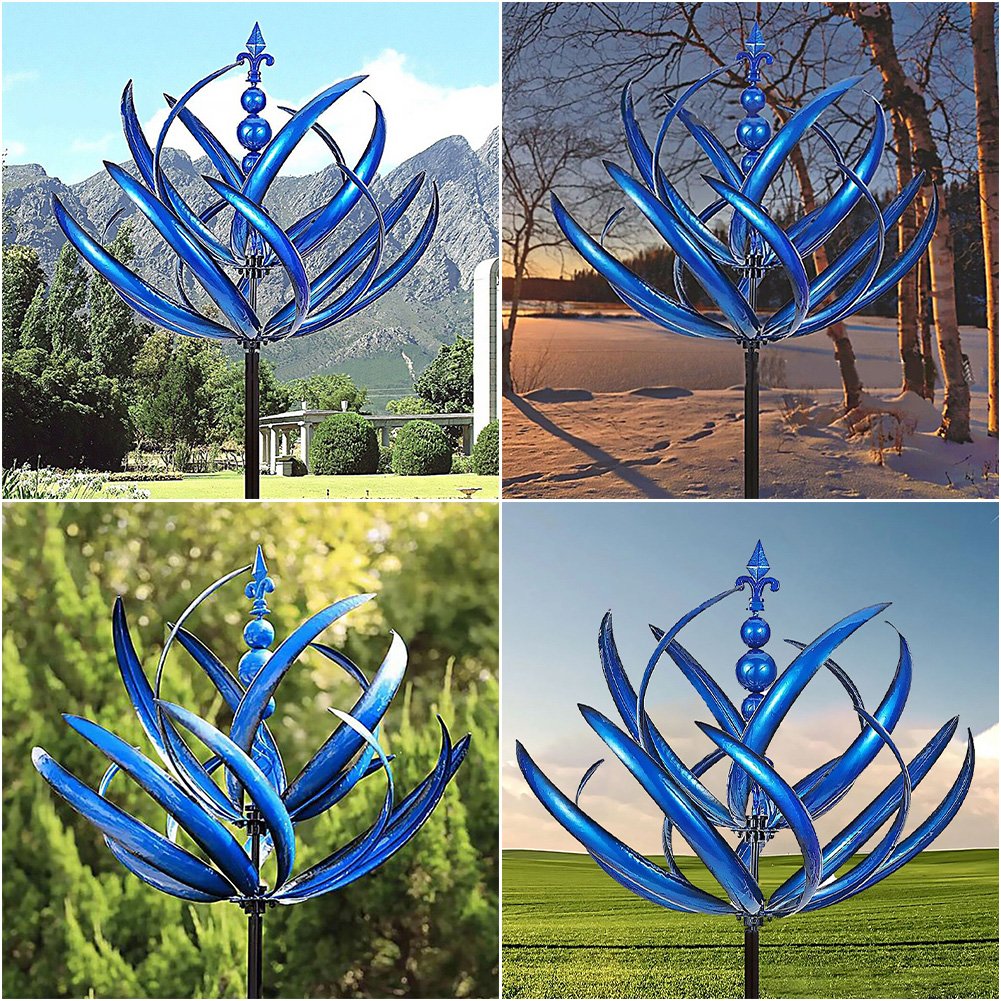 Dekorative Garten-Wetterfahne im Lotus-Design – Rostfreies Metall