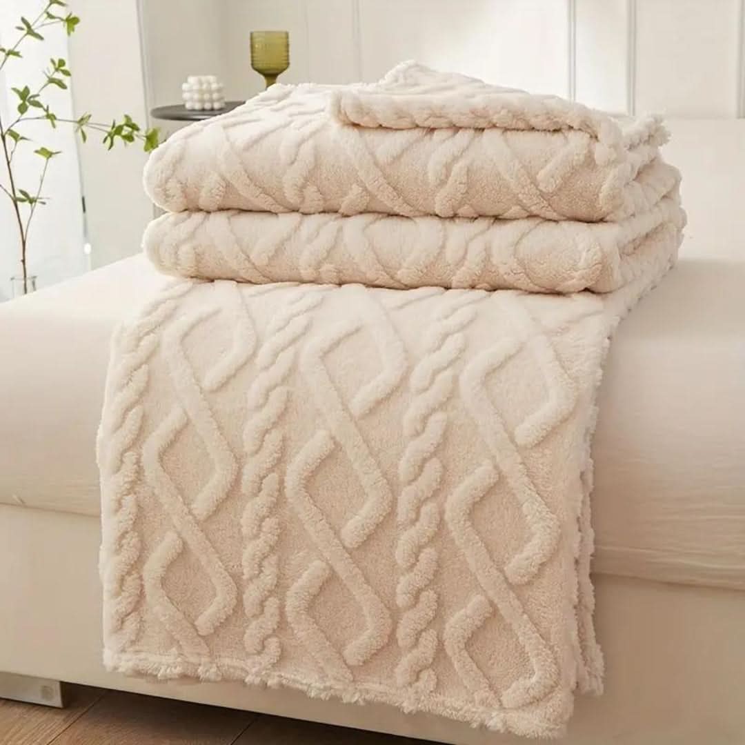 Flauschige Fleece-Decke mit 3D-Design – weich und wärmend