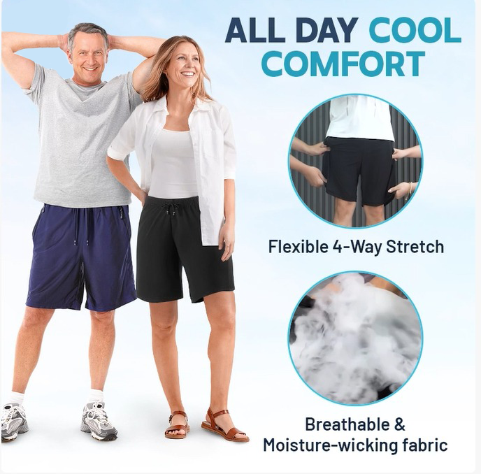 Ice Silk Shorts Unisex - Atmungsaktive Stretch Shorts für Sport