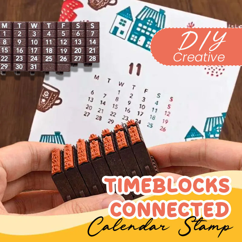 Kalender Stempel für Bullet Journal Planer - Raster Layout Stempel