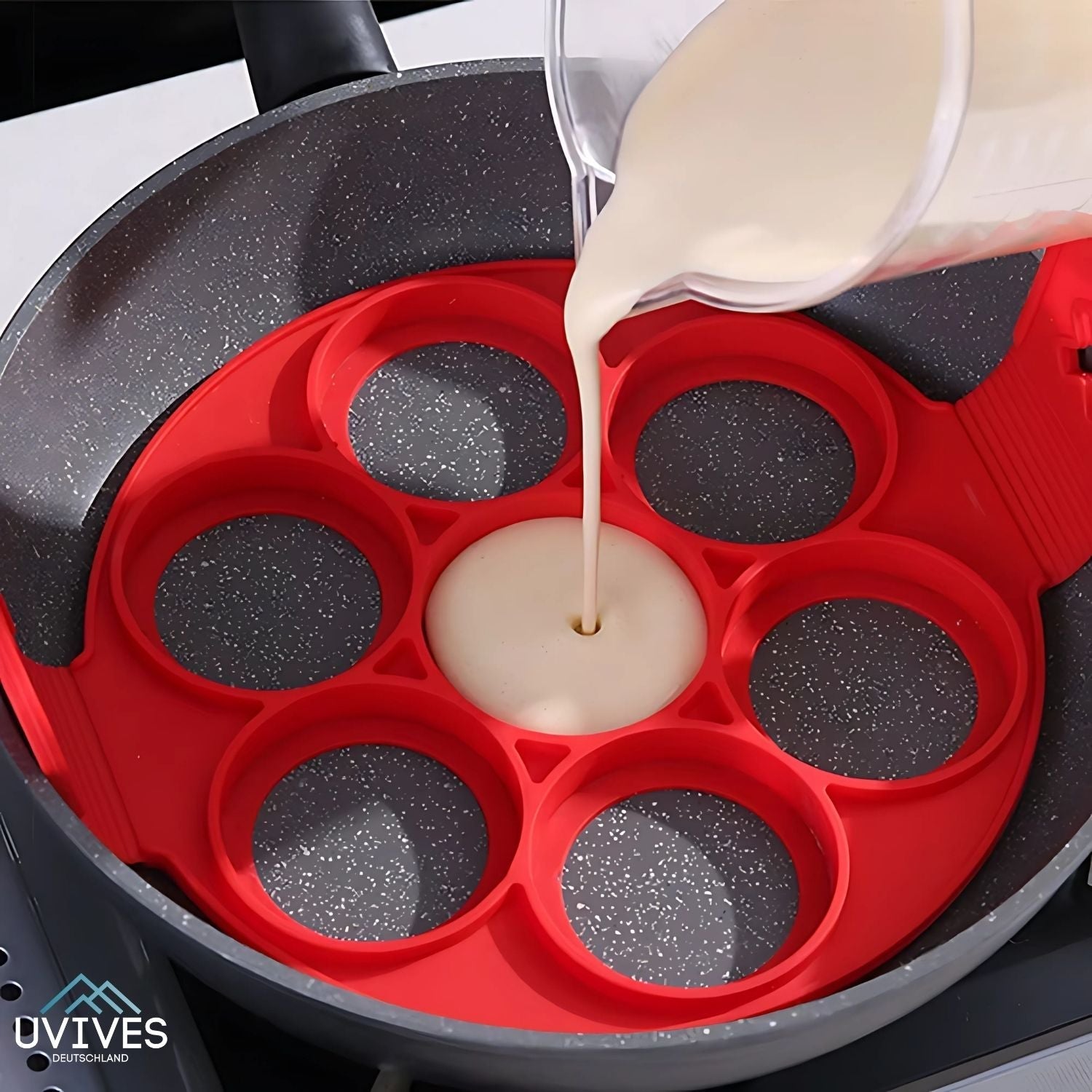Silikon Pfannkuchen-Form mit Antihaftbeschichtung - Spülmaschinenfest