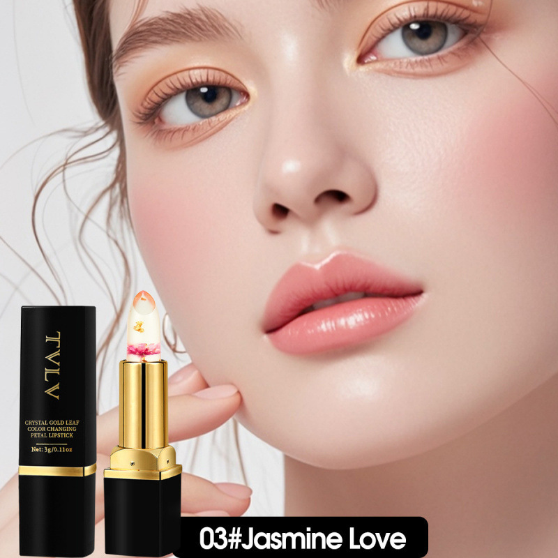 Farbwechselnder Lippenstift - Transparenter Blumenlippenstift mit Farbwandel