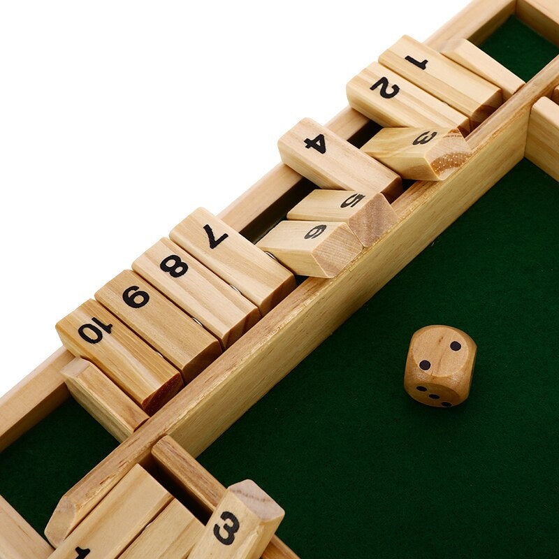 Shut The Box Würfelspiel aus Holz für Kinder und Familien