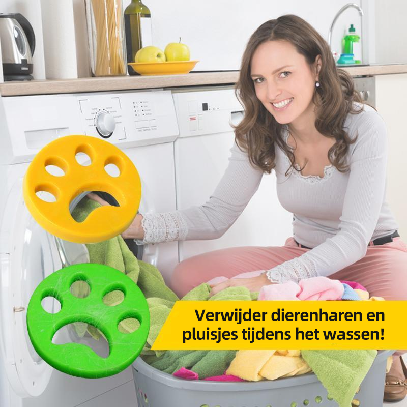 Tierhaarentferner für Waschmaschine und Trockner - 4er Set Silikon