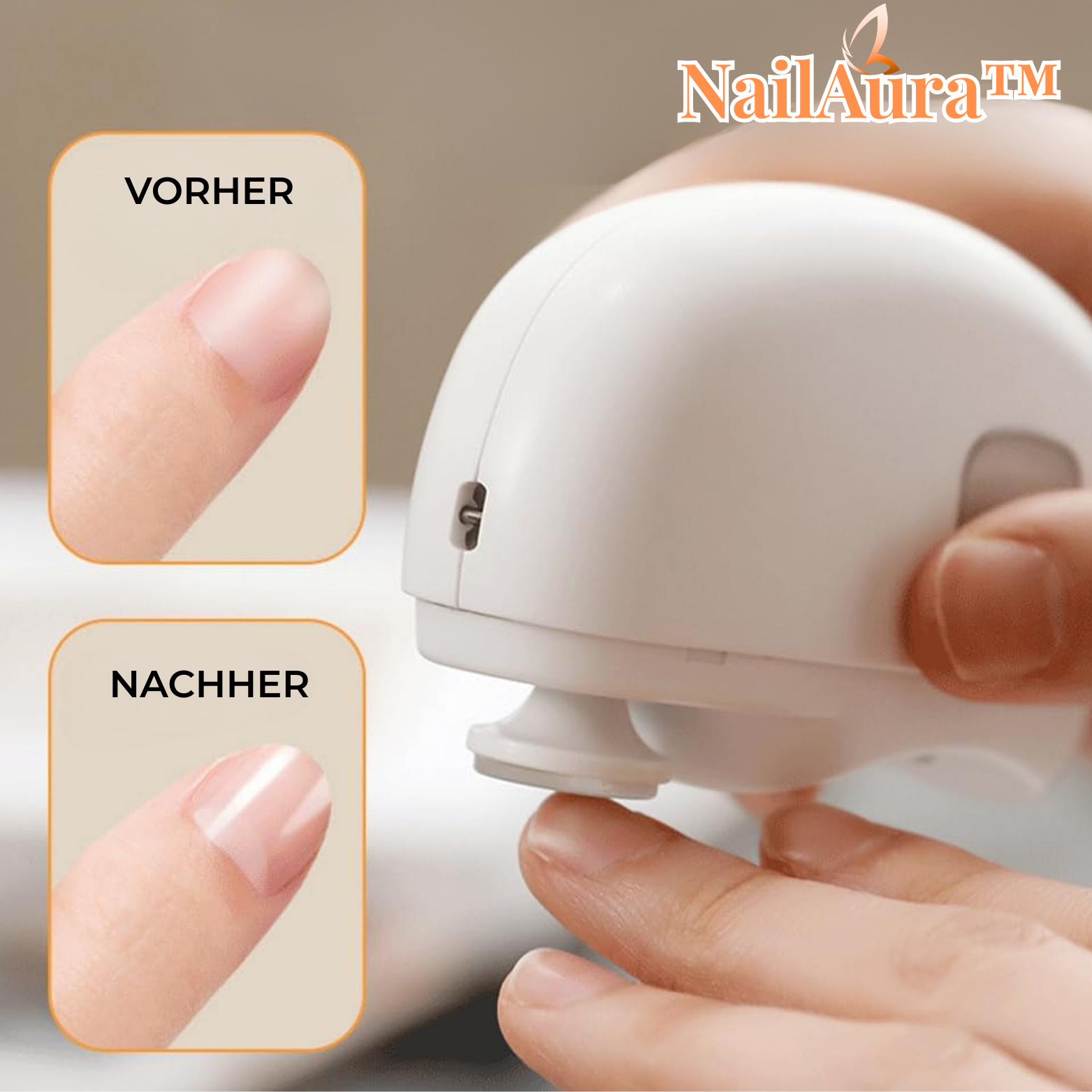 Elektrischer Nagelknipser mit Feile - Kabellos für Maniküre