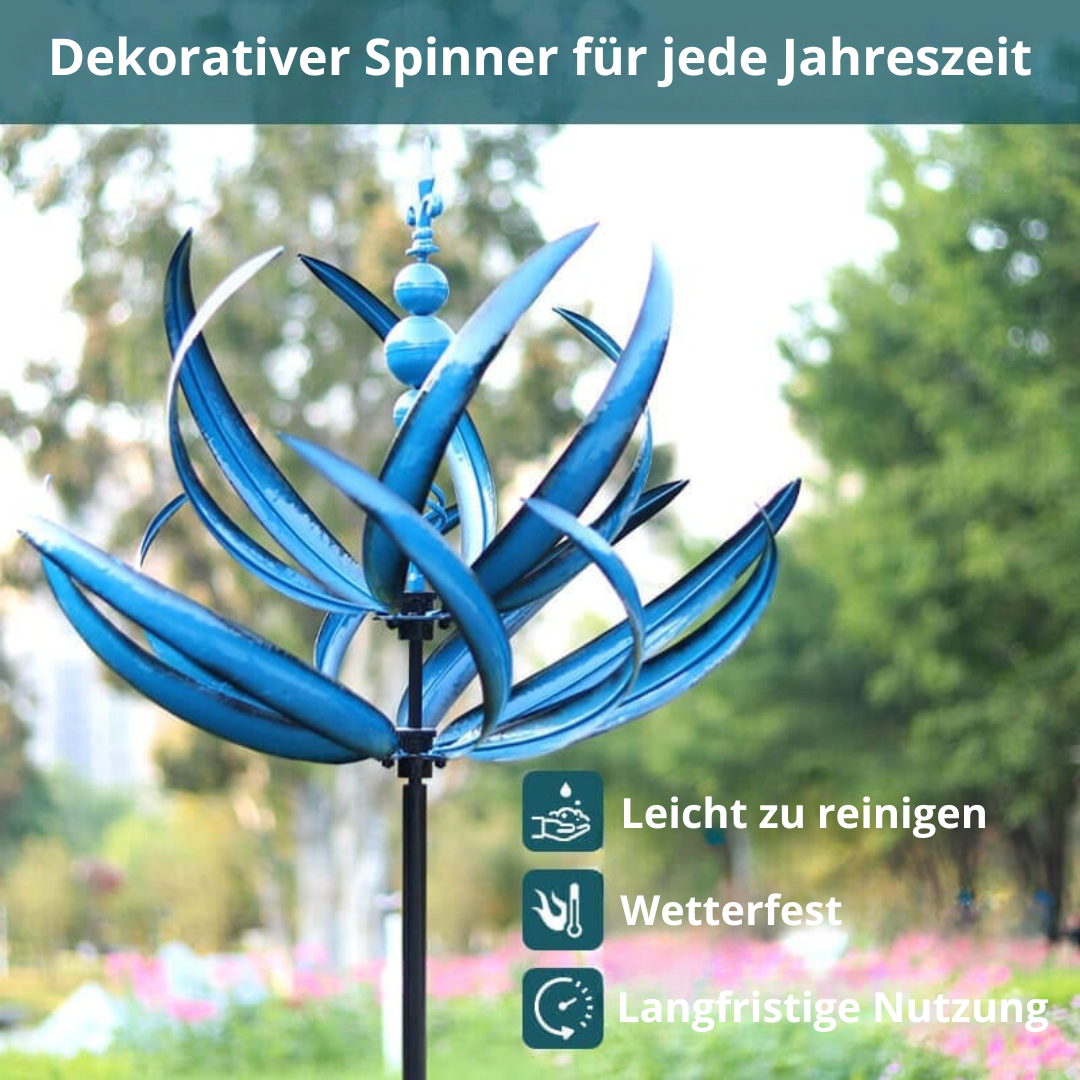 Dekorative Garten-Wetterfahne im Lotus-Design – Rostfreies Metall