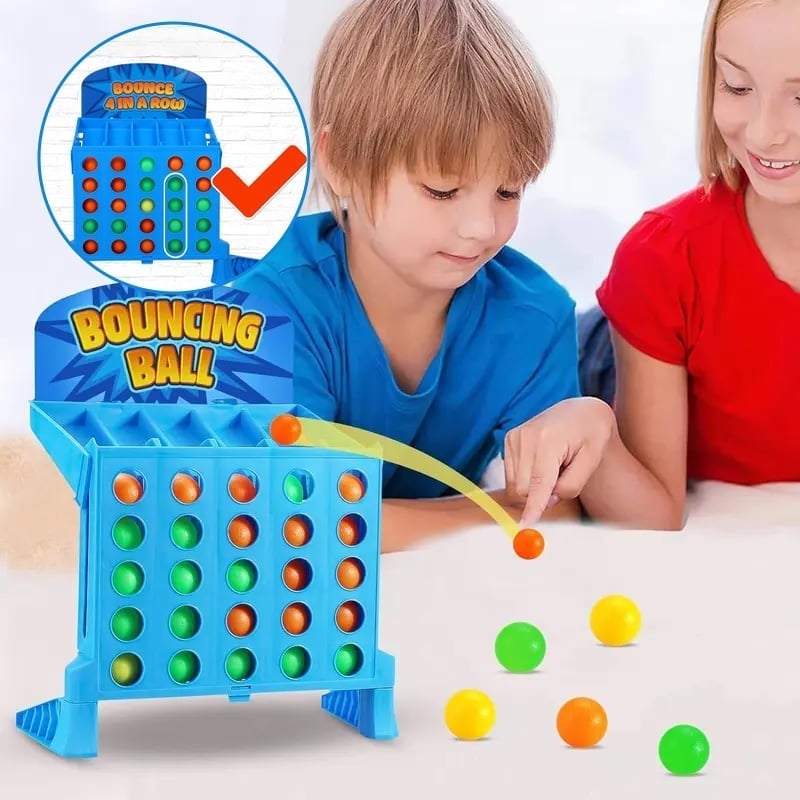 Geschicklichkeitsspiel 4 Gewinnt mit Bounce Action für die Familie