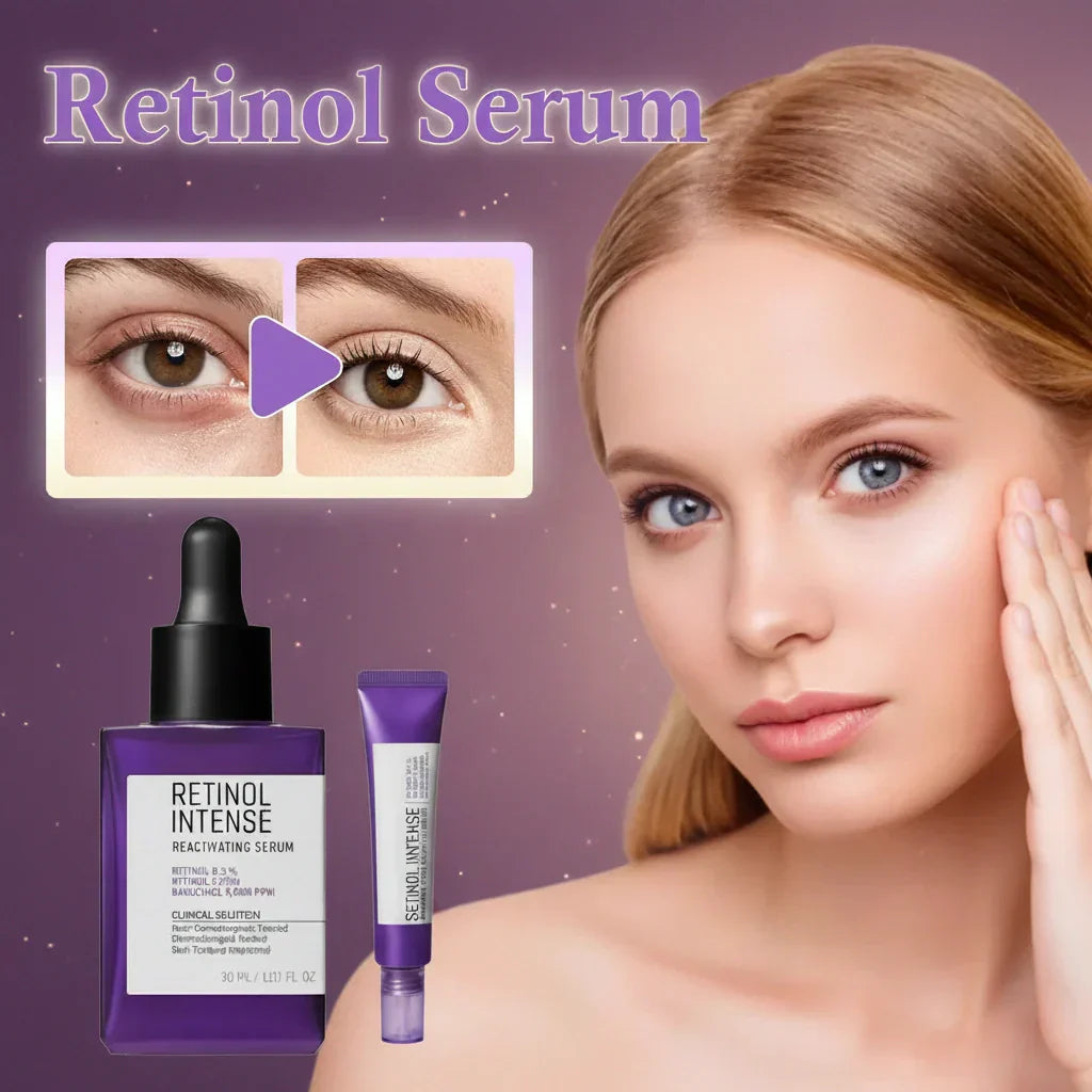 Retinol Serum Set mit Augencreme - Anti-Aging Hautpflege Duo