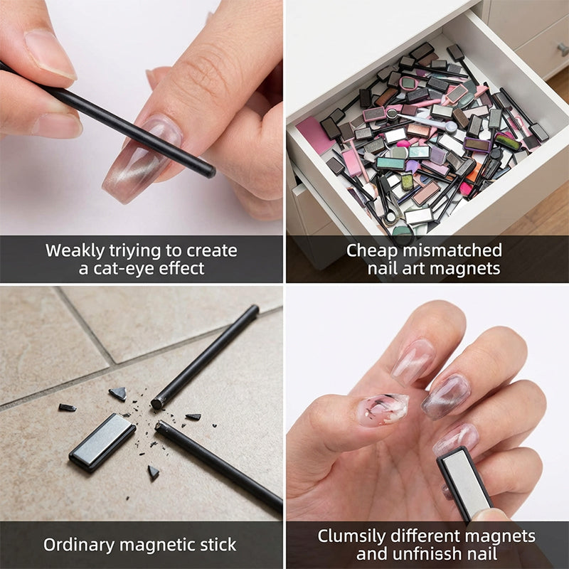 Magnetisches Nail Art Werkzeug für Cat-Eye Effekte - 8 Magnetköpfe