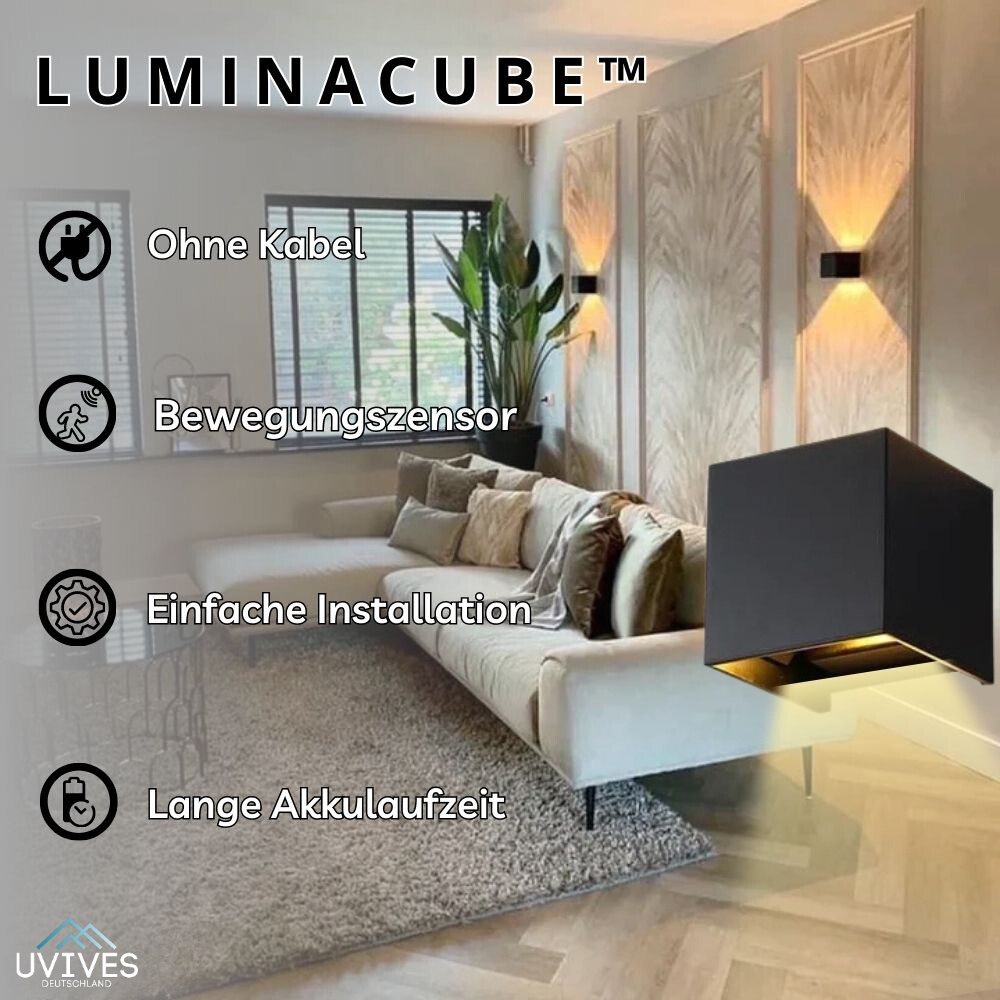 LED Wandleuchte Kabellos mit Bewegungssensor Warmweiß Innen