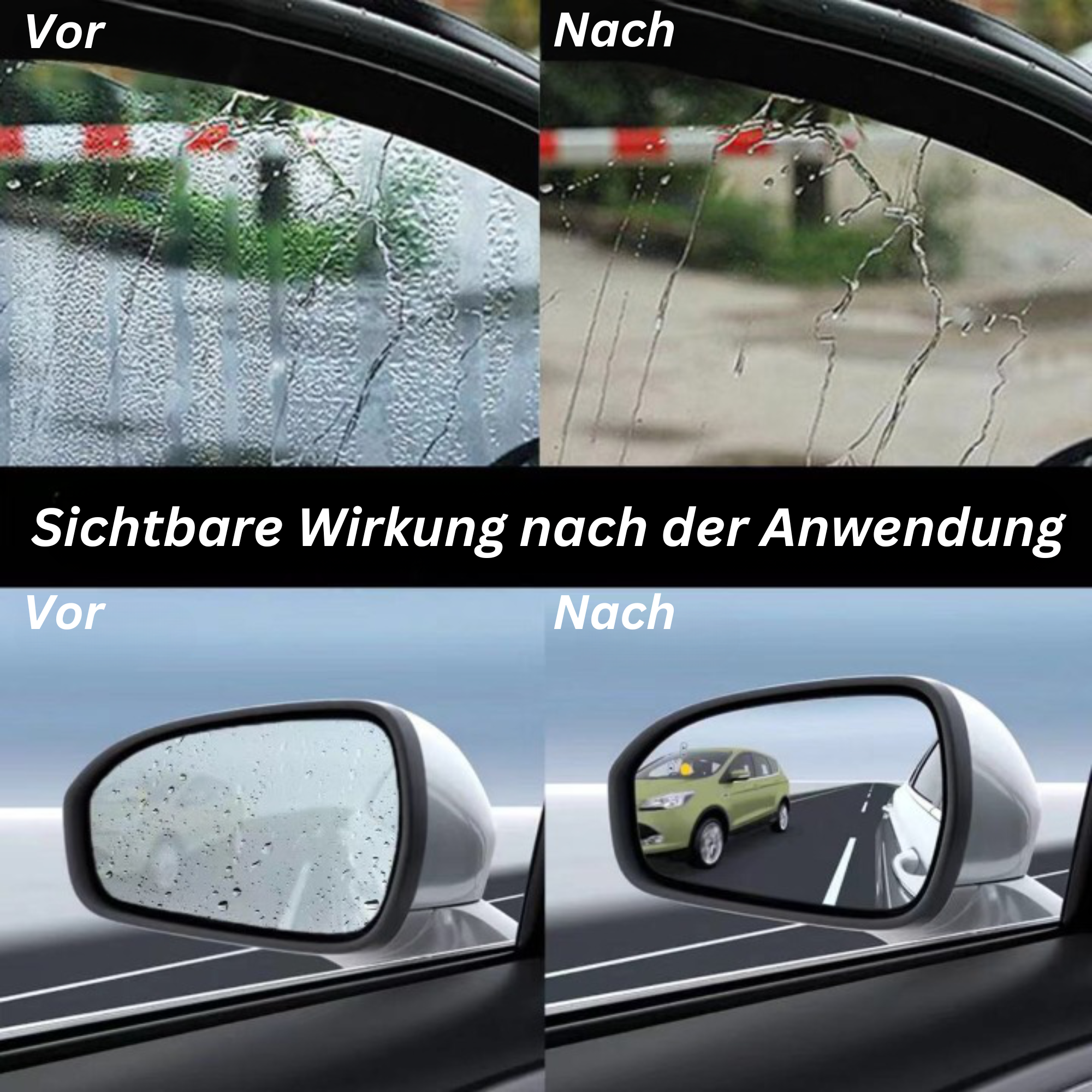 Nano Scheibenversiegelung – Regenabweiser & Antibeschlag für Glas