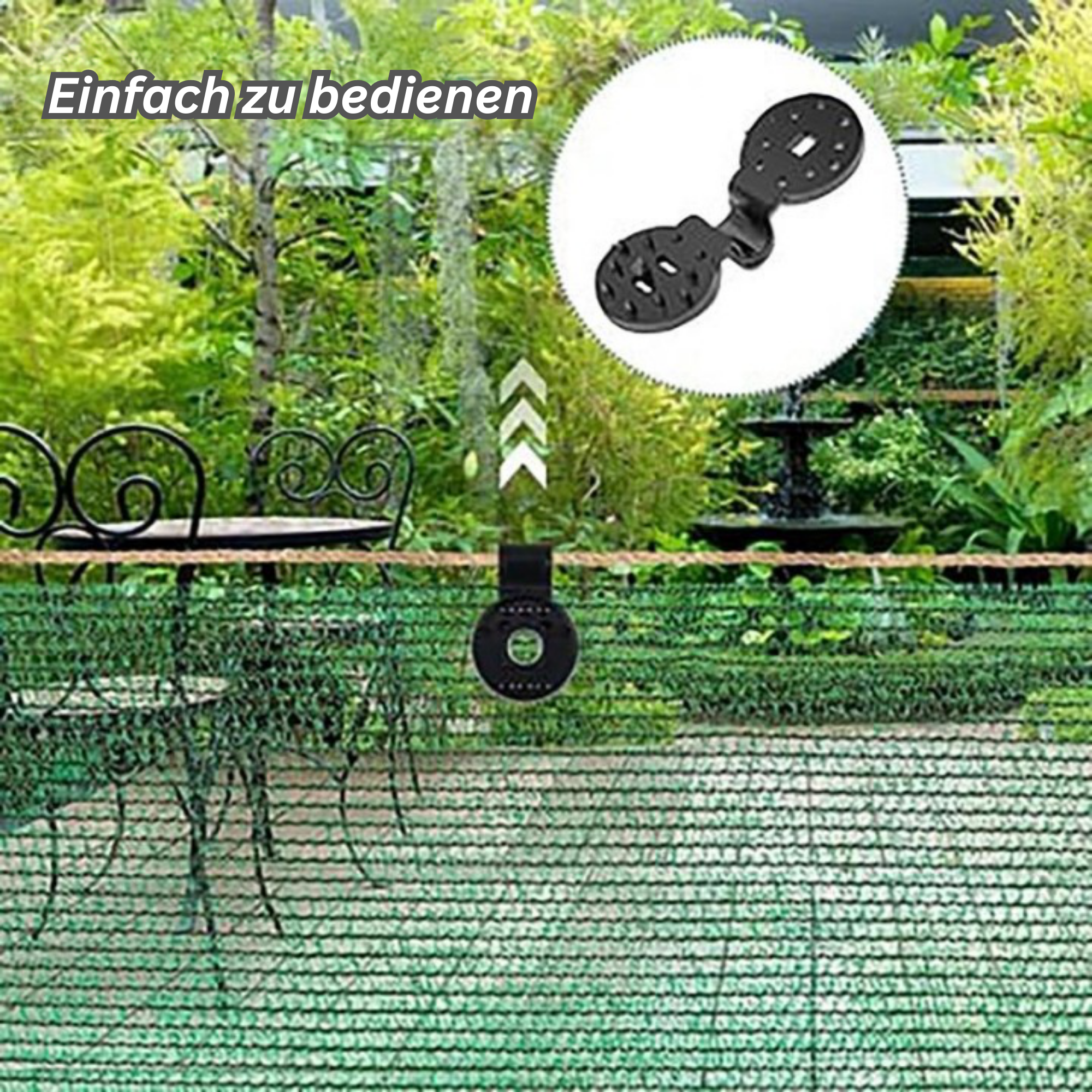 Schattentuch Klammern - Kunststoff Befestigungsclips für Sonnensegel