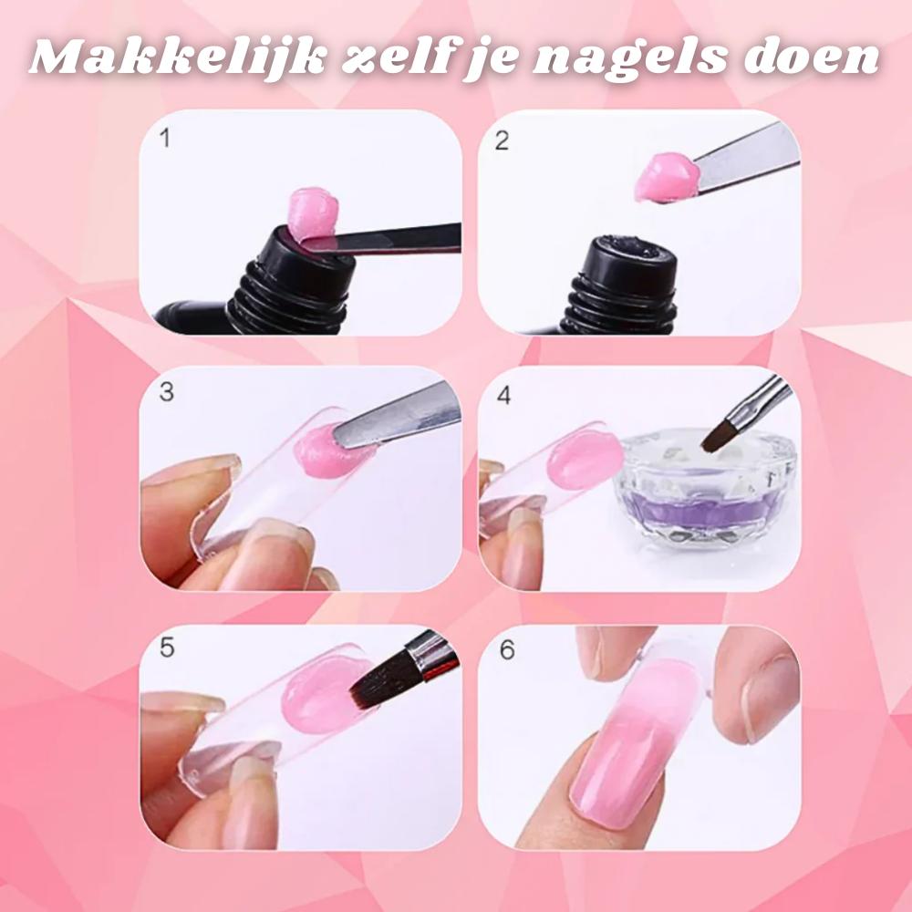 Polygel Nagelset DIY - Komplett Set für Nagelverlängerung zu Hause