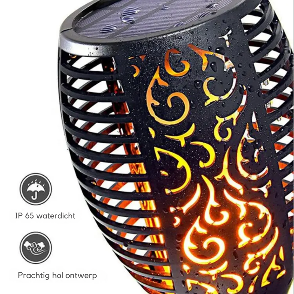 Solarleuchte Garten Außen – Kabellose LED Gartenleuchte mit Lichtsensor IP65