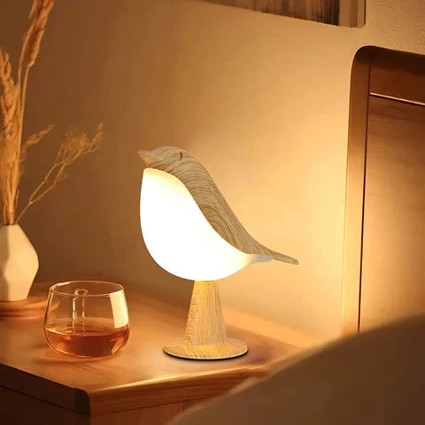 Tischleuchte mit Aromadiffuser und dimmbarem Licht in Vogelform