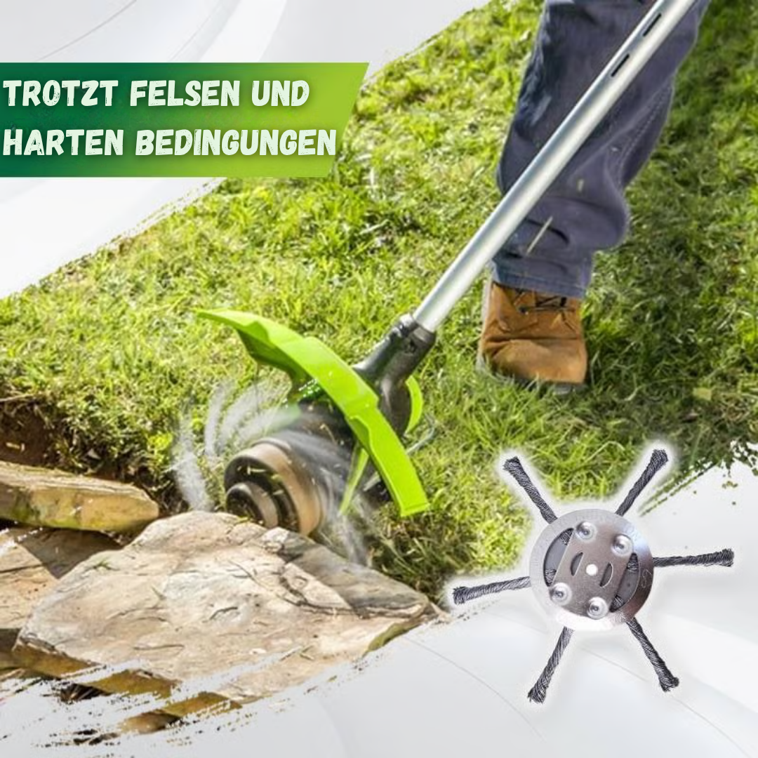 Stahldraht Trimmerkopf - Unkrautbürste für Motorsense und Freischneider