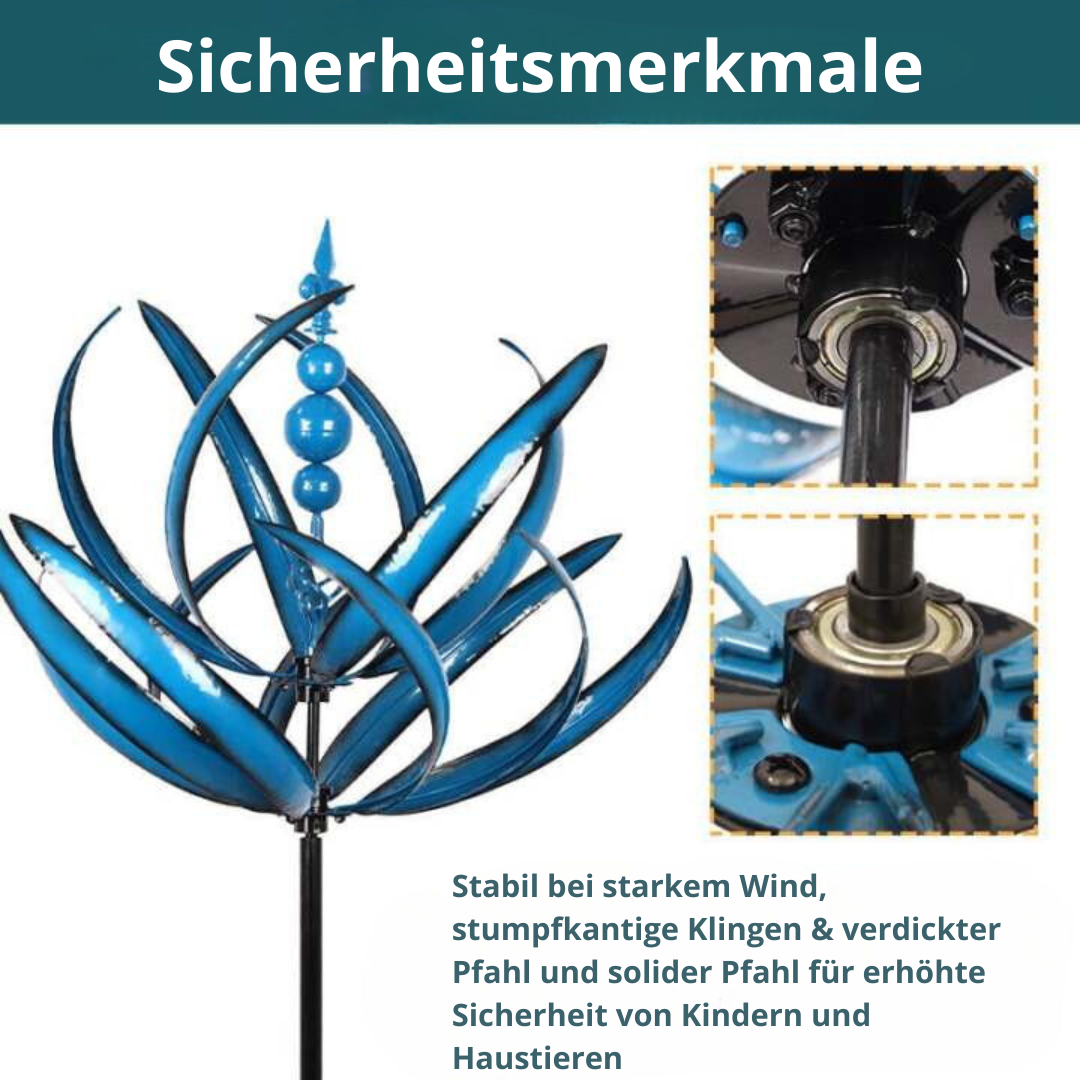 Dekorative Garten-Wetterfahne im Lotus-Design – Rostfreies Metall