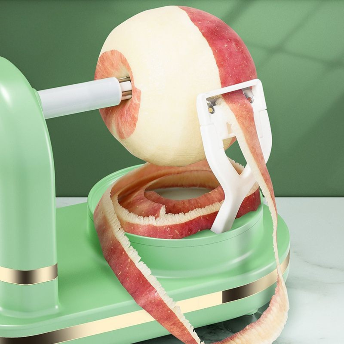 3-in-1 Apfelschäler mit integriertem Schneider - Küchengerät