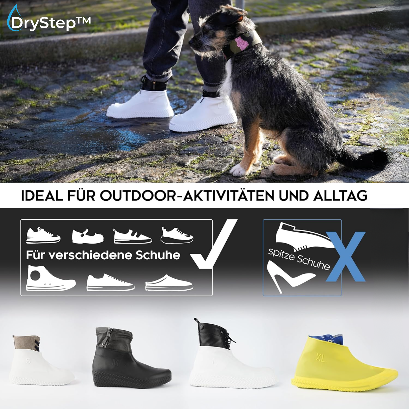 Wasserdichte Silikon-Überschuhe – Rutschfest & Faltbar für die ganze Familie
