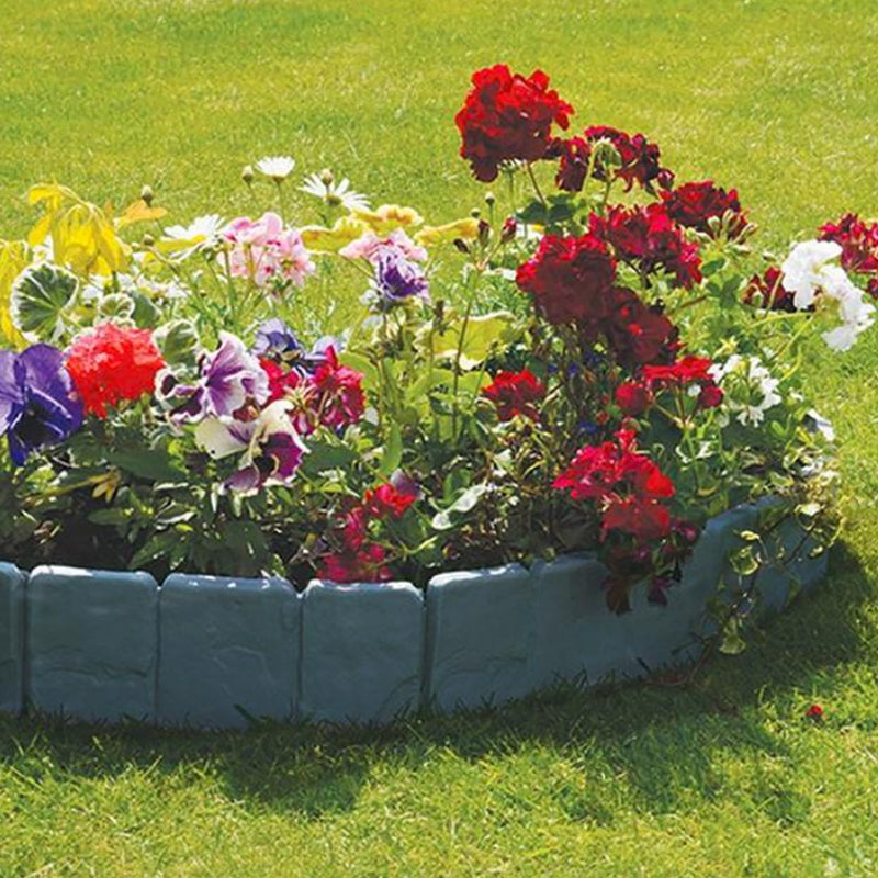 Flexible Gartenumrandung Steinoptik - Rasenkante Beetbegrenzung