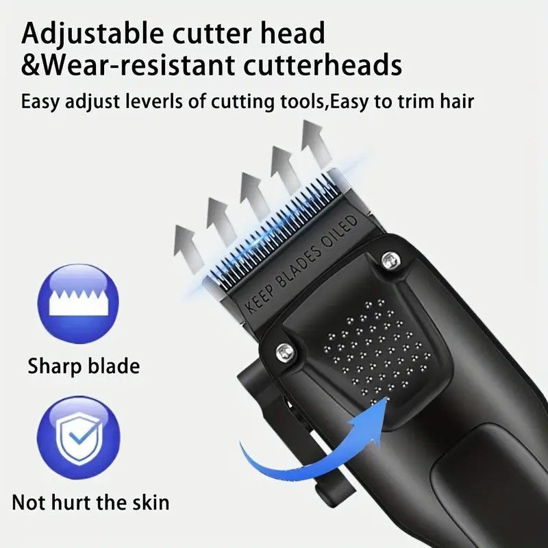 Bart- und Haarschneider Set Kabellos - 3in1 Trimmer USB Aufladbar