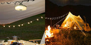 LED Lichterkette Wasserdicht Wiederaufladbar 10m für Camping Garten