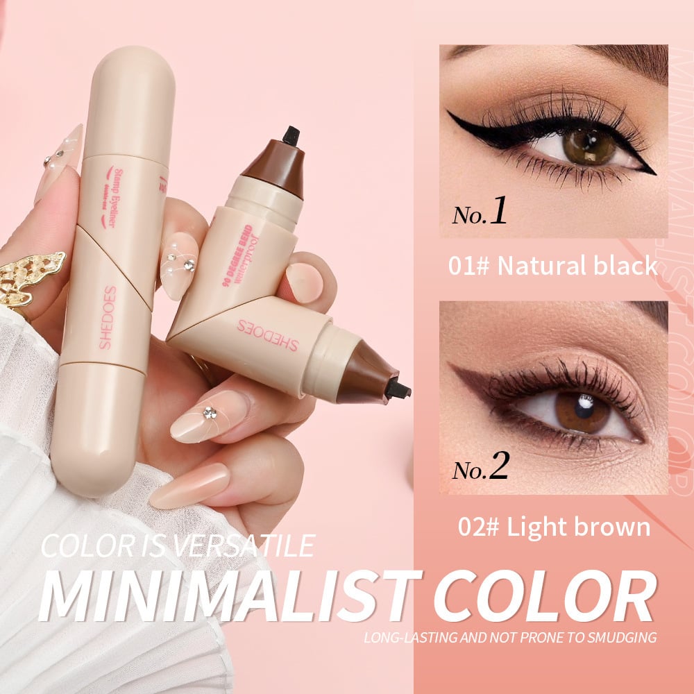 Doppelseitiger Eyeliner mit Wing Stempel für perfekten Cat Eye Look